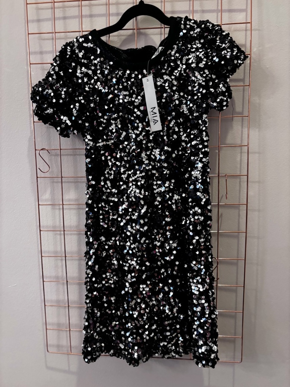 MIA Black Sequin Mini Dress